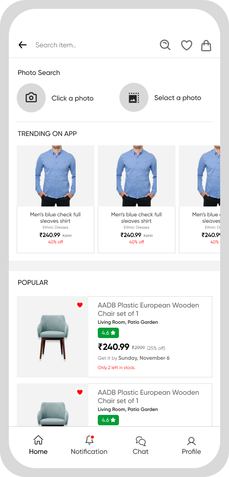 Advanced search product